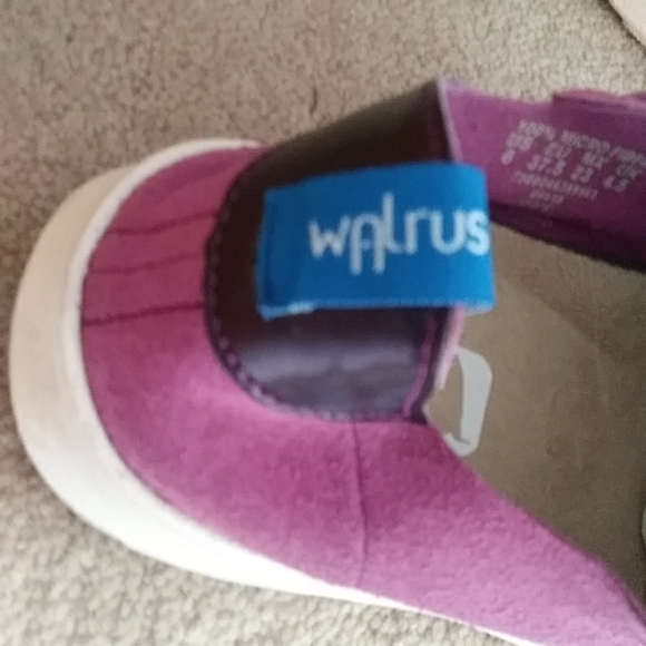 Walrus Dixie Micro Fiber Suede Look Perforated Lace Up Sneakers 6 Purple - Picture 3 of 16